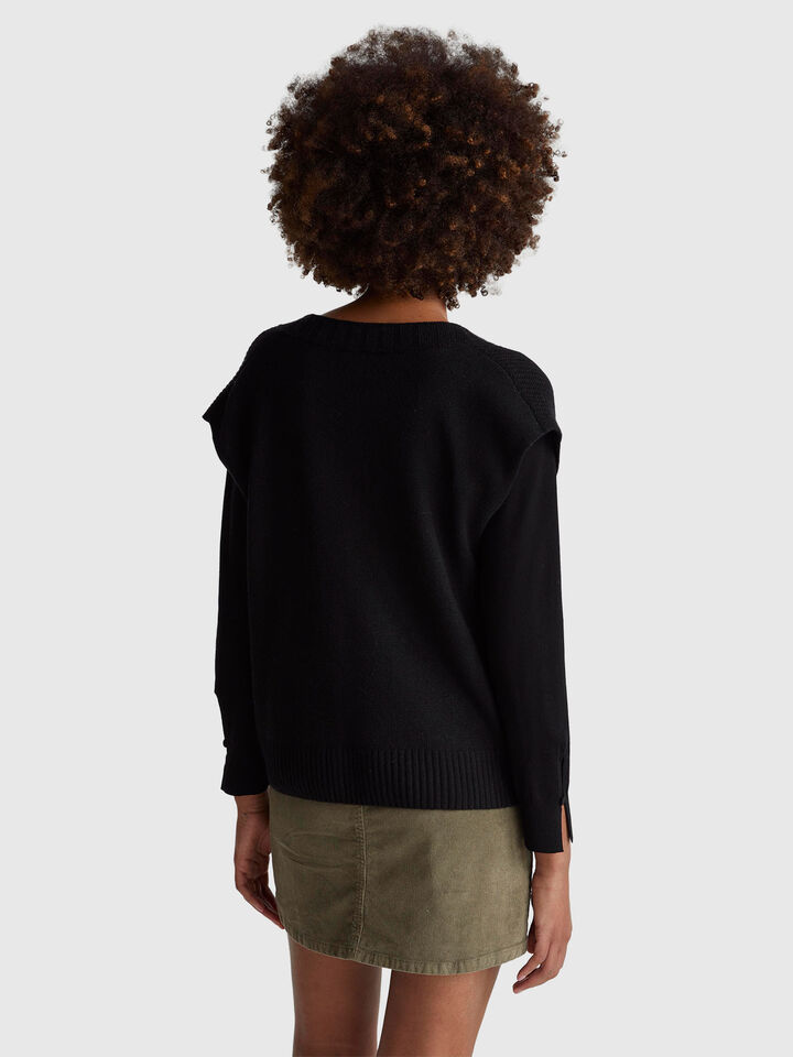 S/L V NECK SWEATER Women image number 2